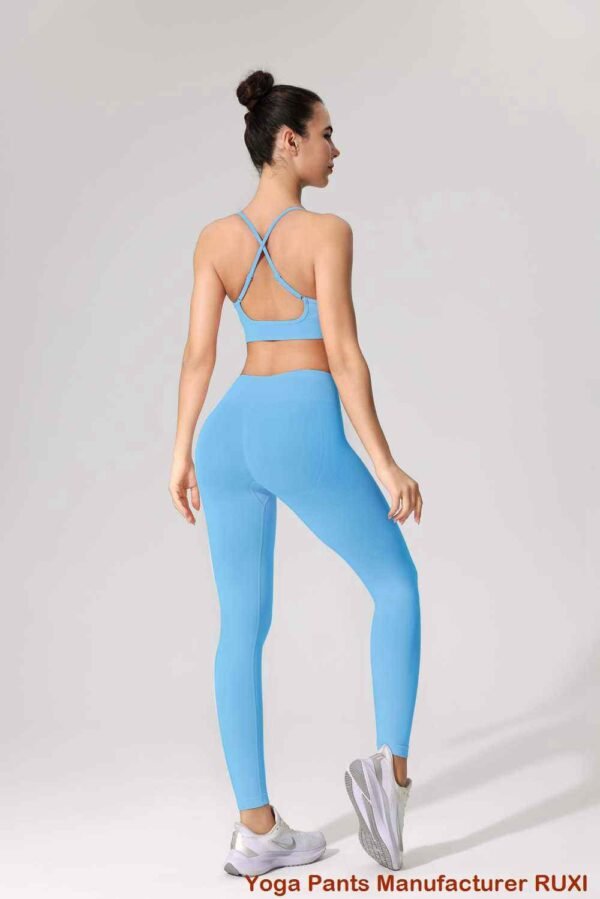 Leggings de cintura alta flare scrunch RUXI br372