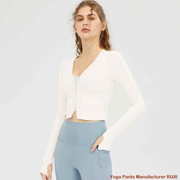 Leggings de corrida cortadas com bolsos RUXI br777