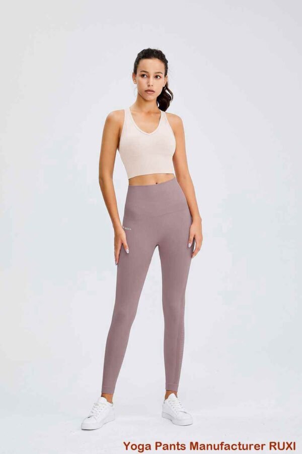 Leggings de malha respirável para ioga para mulheres RUXI