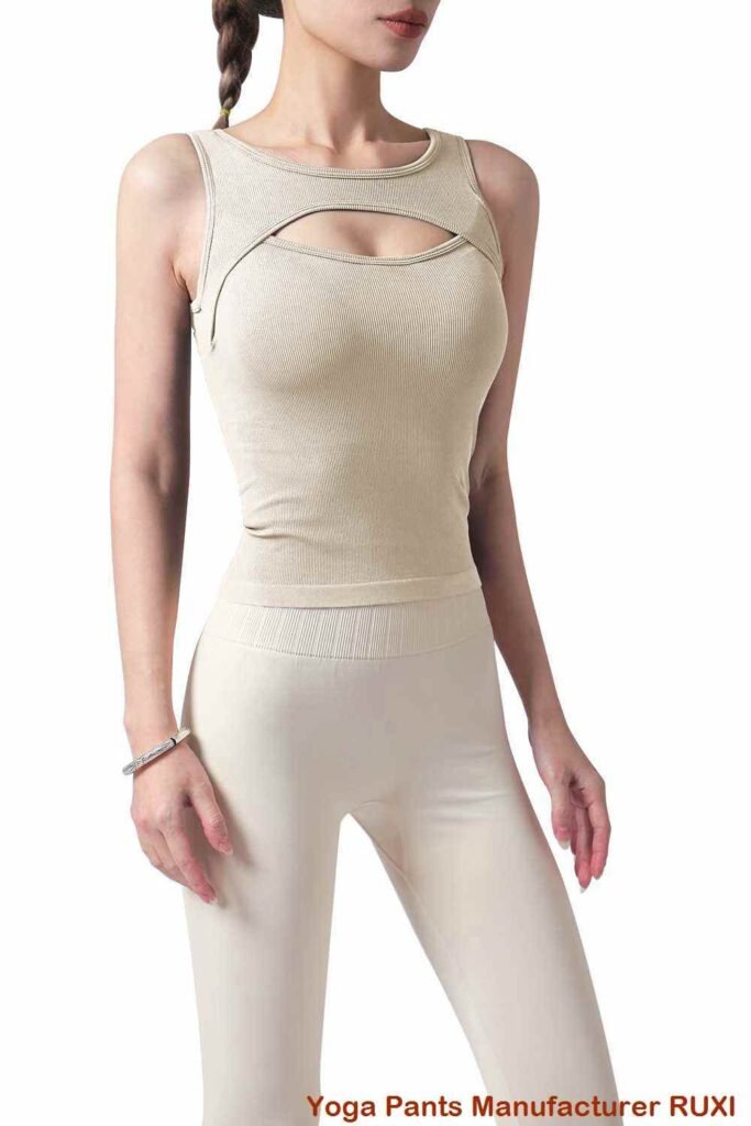 Shorts de ioga de cintura alta texturizados RUXI br3889