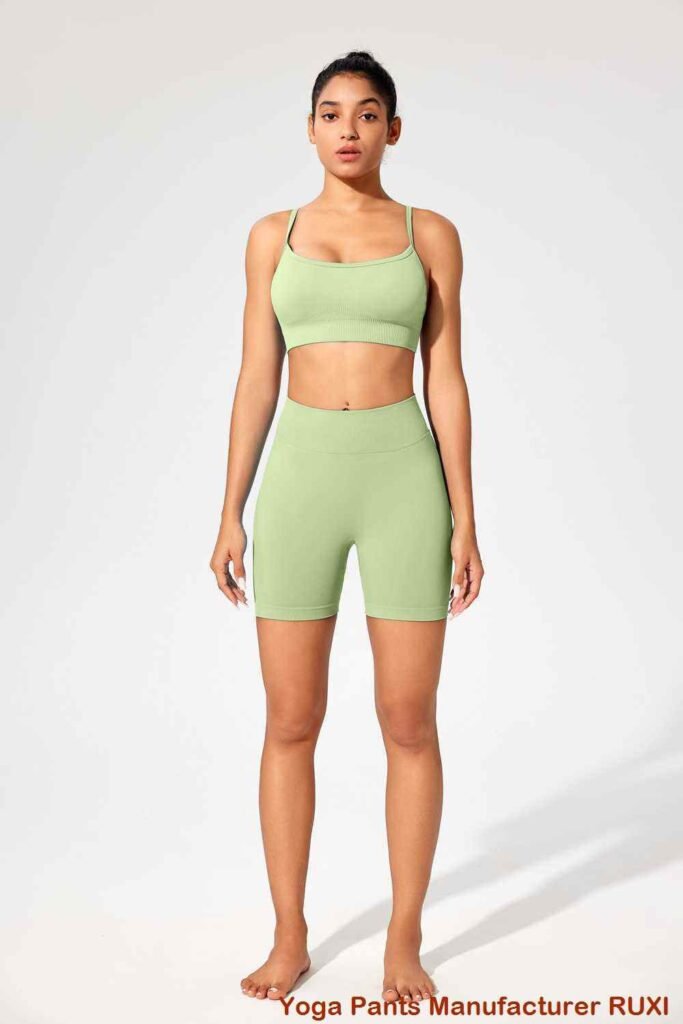 Shorts de ciclismo feminino bege ajuste confortável RUXI