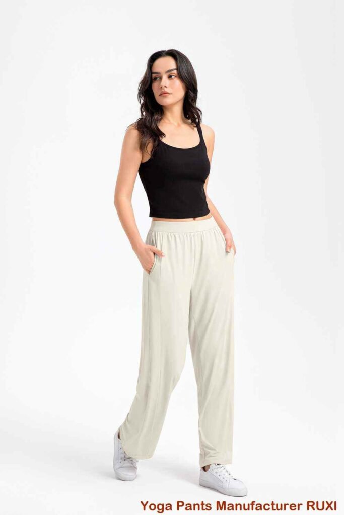 Shorts de ioga de algodão branco para mulheres RUXI br3900